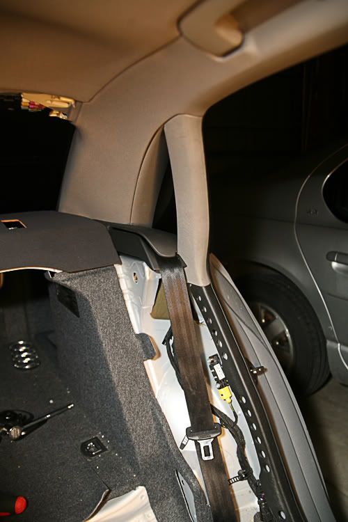 DIY removing C pillar and seat belt